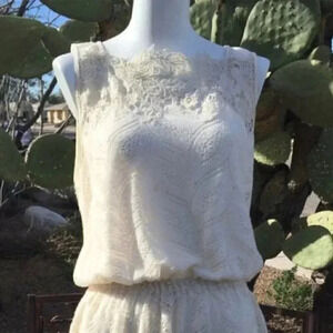 Chelsea and Violet Ivory Lace Dress  L